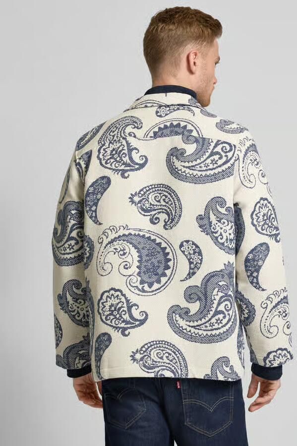 WOODBIRD Regular fit overhemdjack met haaikraag model 'JAQUARD' - Foto 3