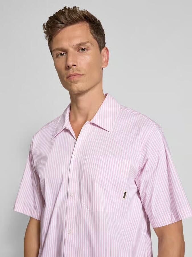 WOODBIRD Regular fit vrijetijdsoverhemd met borstzak en labeldetail