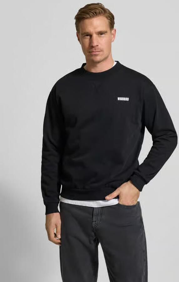 WOODBIRD Sweatshirt met labelprint model 'Cane' - Foto 2