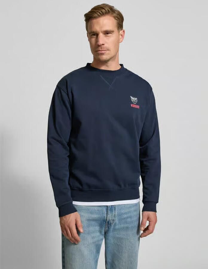 WOODBIRD Sweatshirt met labelprint model 'Cane' - Foto 2
