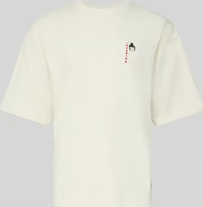 WOODBIRD T-shirt met labeldetail model 'Beam'