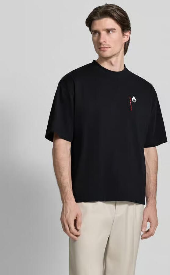 WOODBIRD T-shirt met labeldetail model 'Beam' - Foto 3