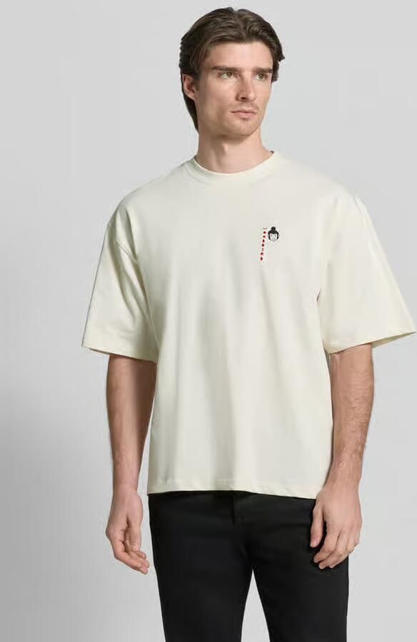 WOODBIRD T-shirt met labeldetail model 'Beam' - Foto 3