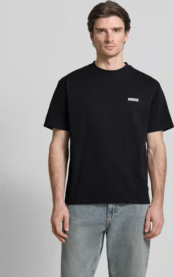 WOODBIRD T-shirt met labelprint Model 'Baine' - Foto 3