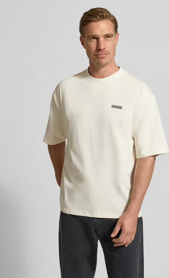 WOODBIRD T-shirt met labelprint model 'Beam' - Foto 2