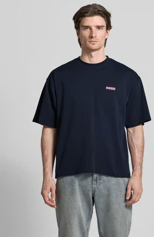 WOODBIRD T-shirt met labelprint Model 'Beam' - Foto 2