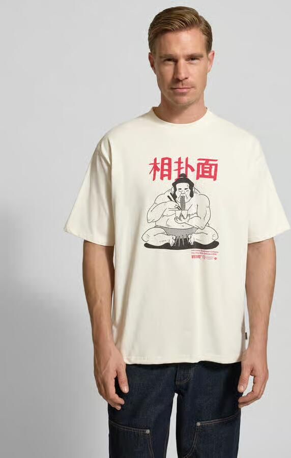 WOODBIRD T-shirt met motiefprint model 'Baine' - Foto 2