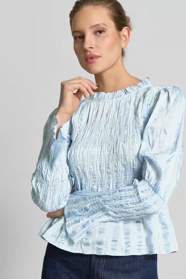 YAS Blouse in getailleerd model met smokdetails model 'RAVA' - Foto 8