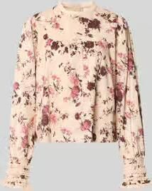 YAS Blouse met lange mouwen van pure katoen model 'SILLE'