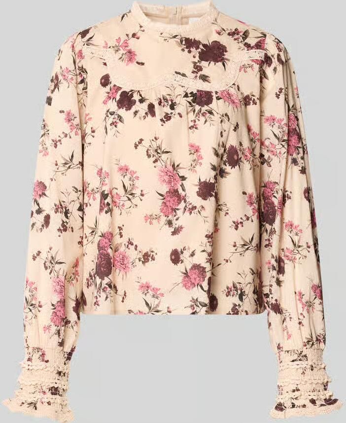 YAS Blouse met lange mouwen van pure katoen model 'SILLE'