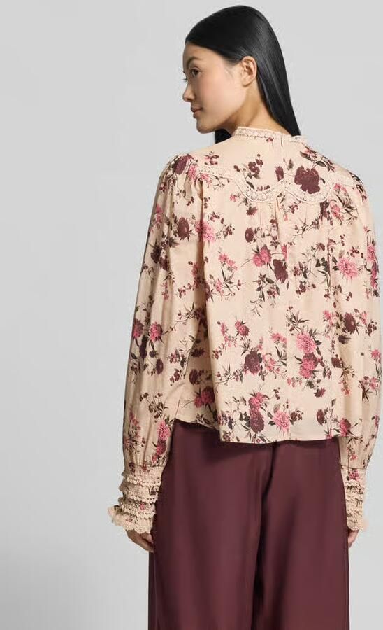 YAS Blouse met lange mouwen van pure katoen model 'SILLE' - Foto 2
