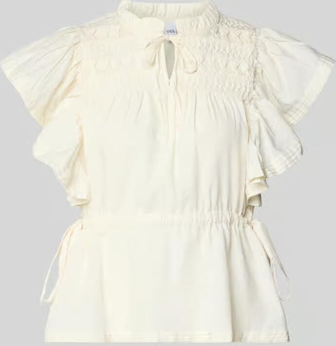 YAS Blouse met serafinokraag en vetersluiting model 'LURA' - Foto 2