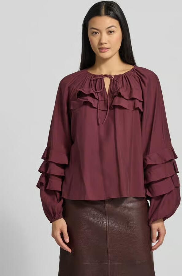 Y.A.S. Dames Blouses Yastemura Ls Top Bordeaux - Foto 6