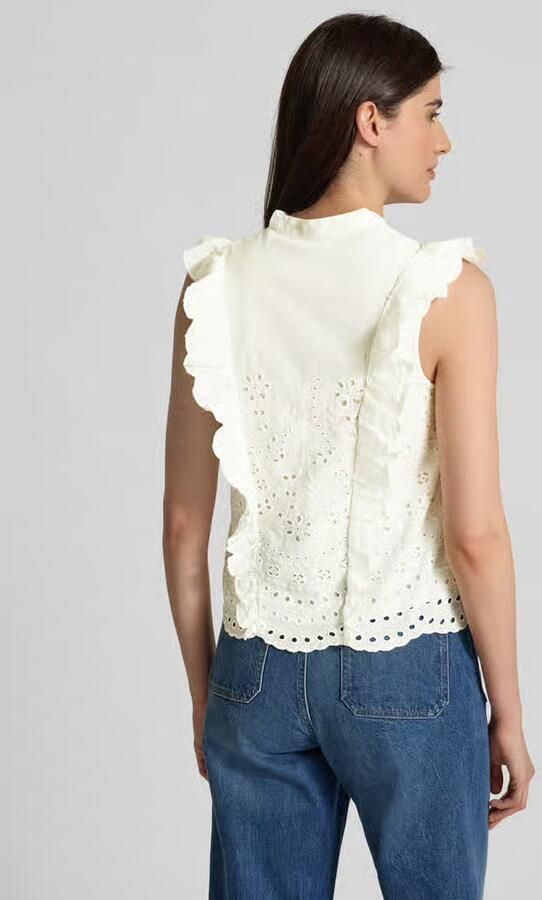 YAS Blousetop met broderie anglaise model 'LUMA' - Foto 4