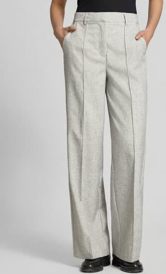 YAS Wide leg stoffen broek met vaste persplooien model 'RIU' - Foto 10