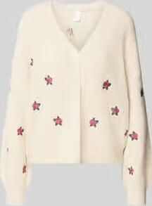 YAS Gebreid jack met knoopsluiting en wol model 'FLEUR' - Foto 7