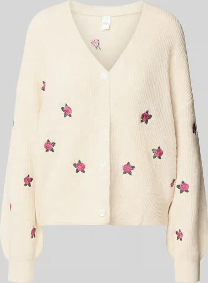 YAS Gebreid jack met knoopsluiting en wol model 'FLEUR' - Foto 8