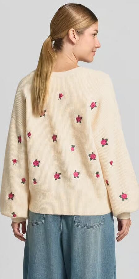 YAS Gebreid jack met knoopsluiting en wol model 'FLEUR' - Foto 9