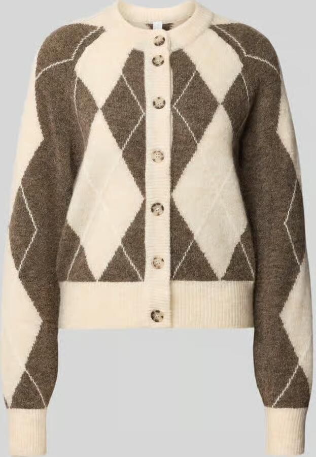 YAS Cardigan van wolmix met ronde hals model 'JOHI'