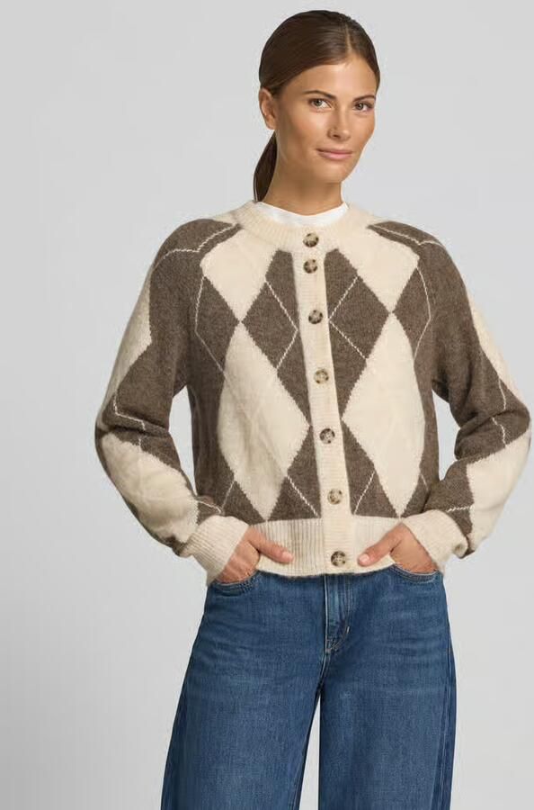 YAS Cardigan van wolmix met ronde hals model 'JOHI' - Foto 2