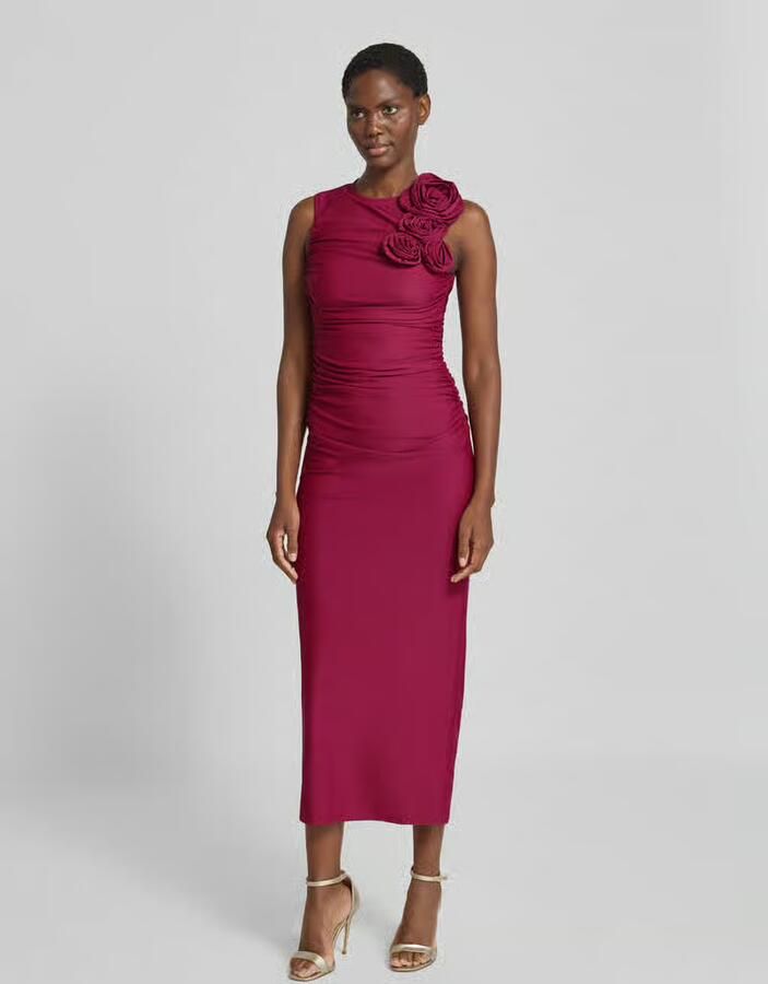 Y.A.S. YAS Dames Jurken Yasdona Sl Long Dress Bordeaux - Foto 8