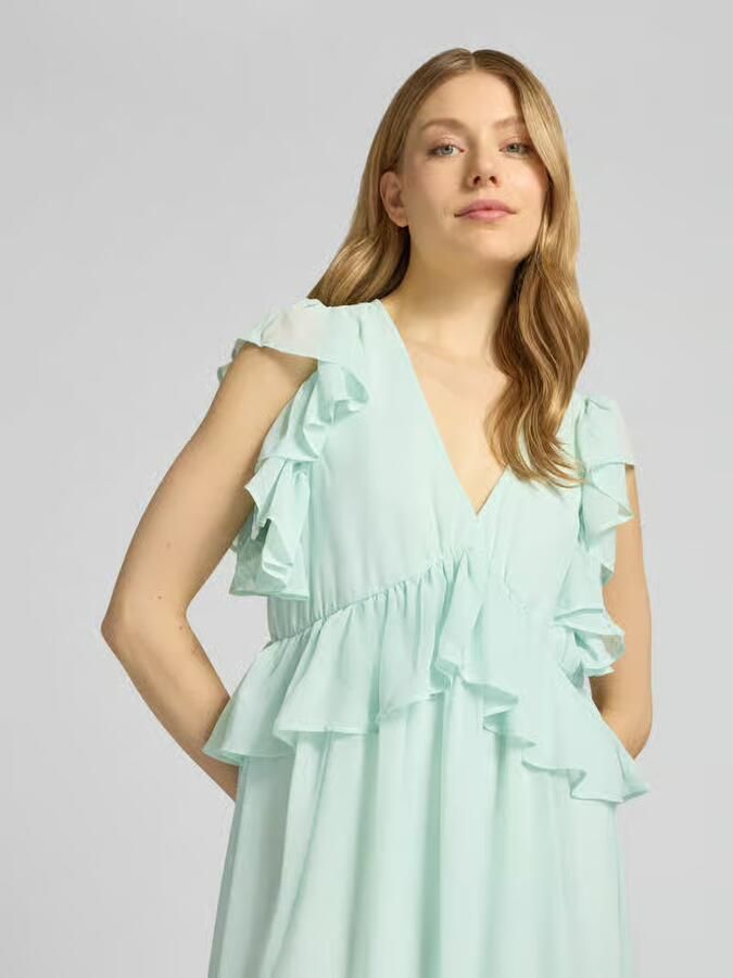YAS cocktailjurk met volants model 'MUSSI'