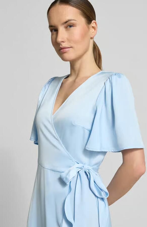 Y.A.S. YAS Dames Jurken Yasthea 2 4 Midi Wrap Dress S. Lichtblauw - Foto 5