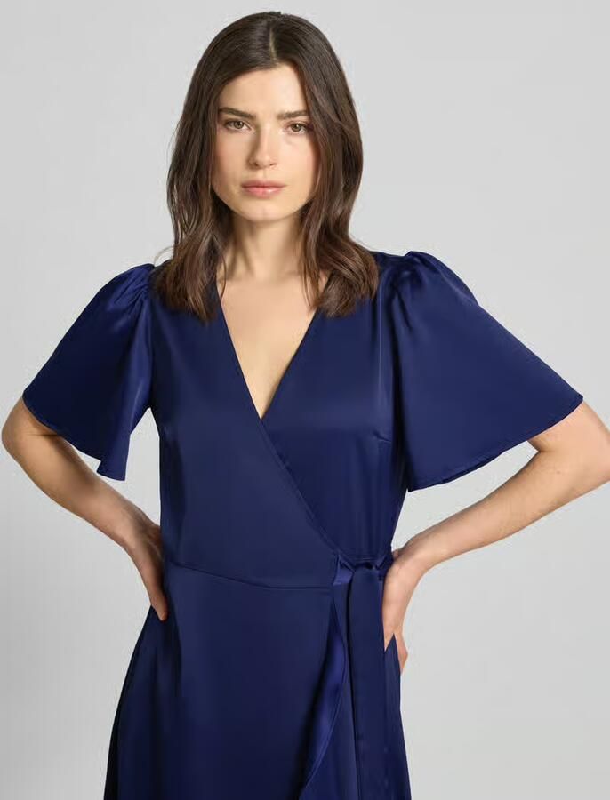 Y.A.S. YAS Dames Jurken Yasthea Midi Wrap Dress Donkerblauw - Foto 5