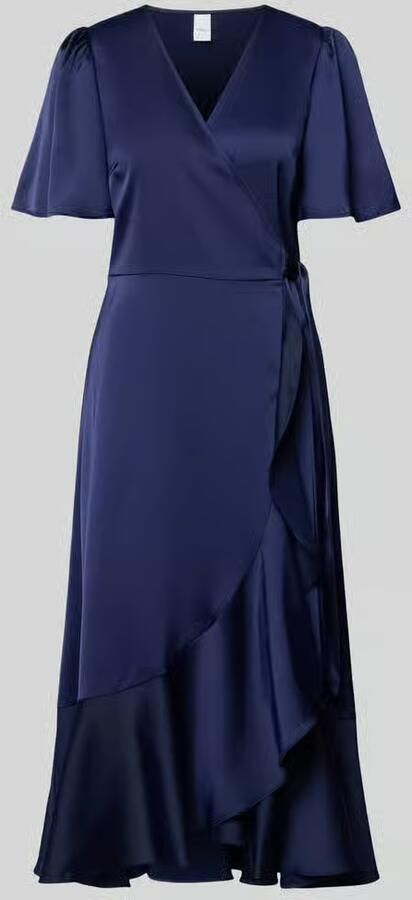 Y.A.S. YAS Dames Jurken Yasthea Midi Wrap Dress Donkerblauw - Foto 6