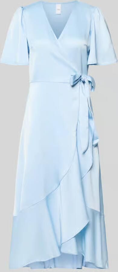 Y.A.S. YAS Dames Jurken Yasthea 2 4 Midi Wrap Dress S. Lichtblauw - Foto 6