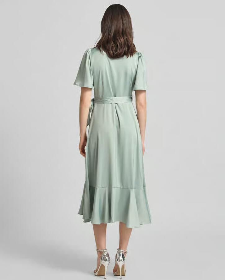 Y.A.S. YAS Dames Jurken Yasthea 2 4 Midi Wrap Dress S. Mint - Foto 6