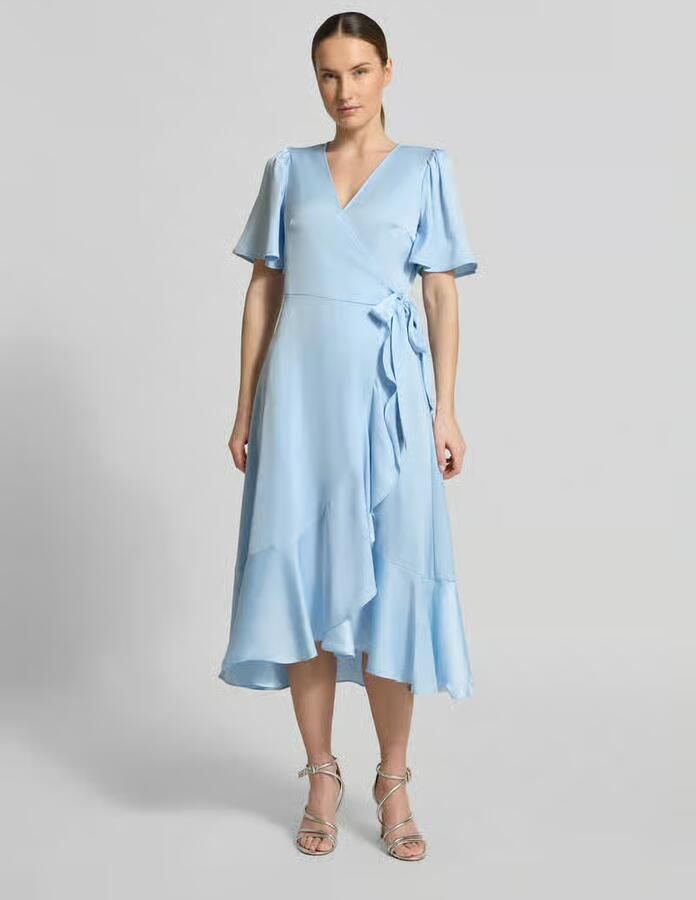 Y.A.S. YAS Dames Jurken Yasthea 2 4 Midi Wrap Dress S. Lichtblauw - Foto 6
