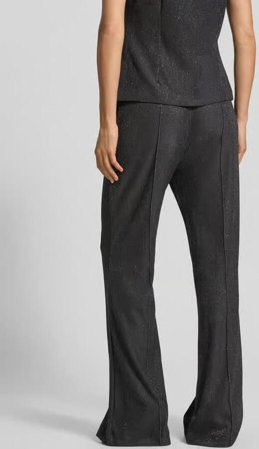 YAS Flared stoffen broek met glittereffect
