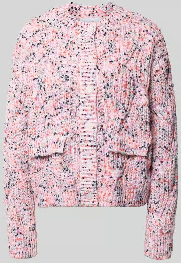 YAS Gebreid jack met knoopsluiting model 'CONFETTI'