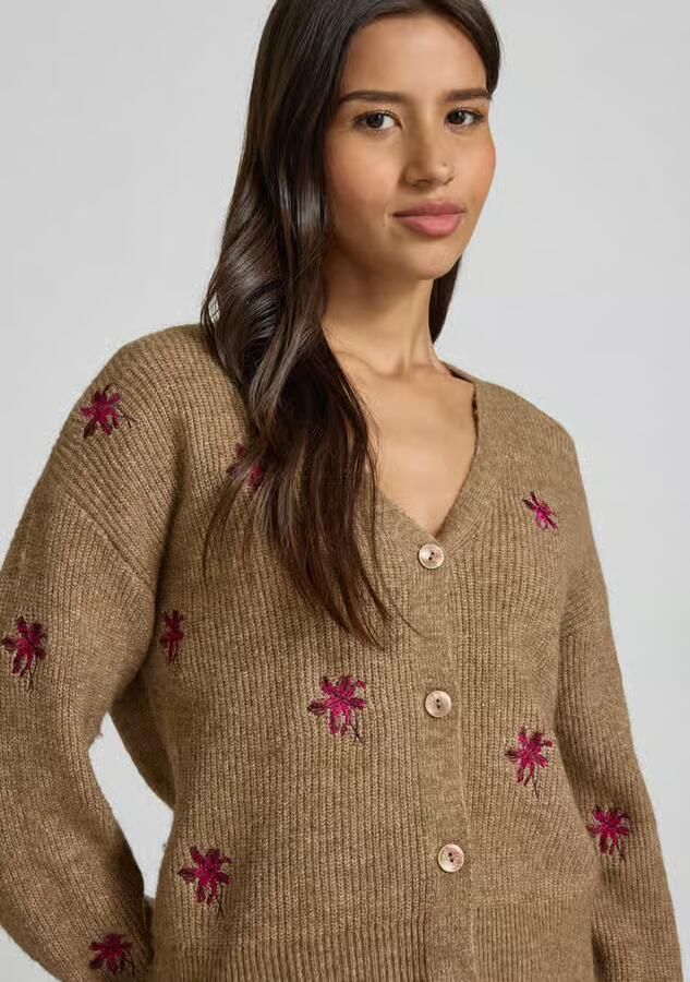 Y.A.S. Dames Truien & Vesten Yasfleur Ls Knit Cardigan Camel - Foto 5