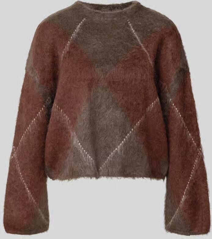 Y.A.S. YAS Dames Truien & Vesten Yasargy Ls Mohair Blend Knit Pullover Bruin - Foto 5