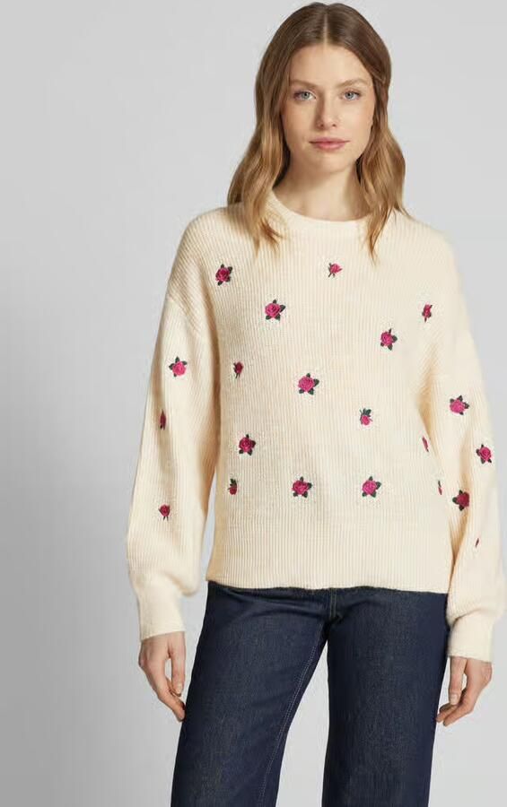 YAS Gebreide pullover met ronde hals model 'FLEUR' - Foto 3