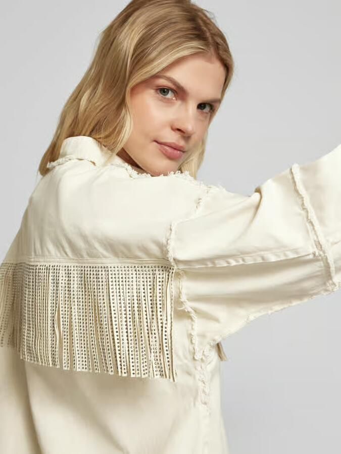 YAS Jeansjack met franjes Model 'JESSIE'