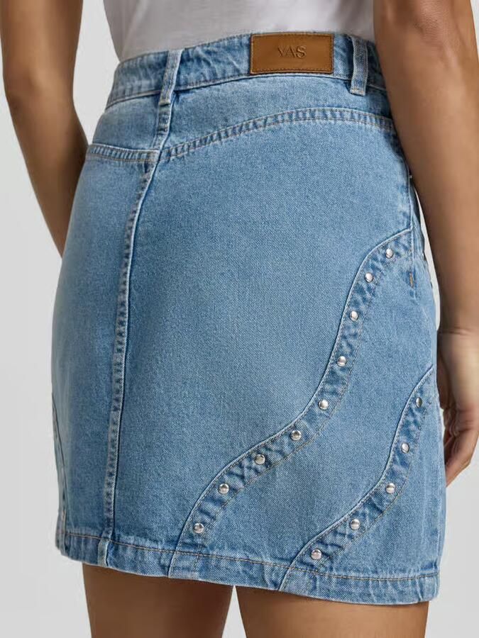 YAS Jeansrok met studs model 'CLIO'