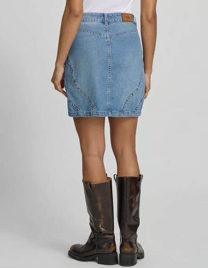 YAS Jeansrok met studs model 'CLIO' - Foto 2