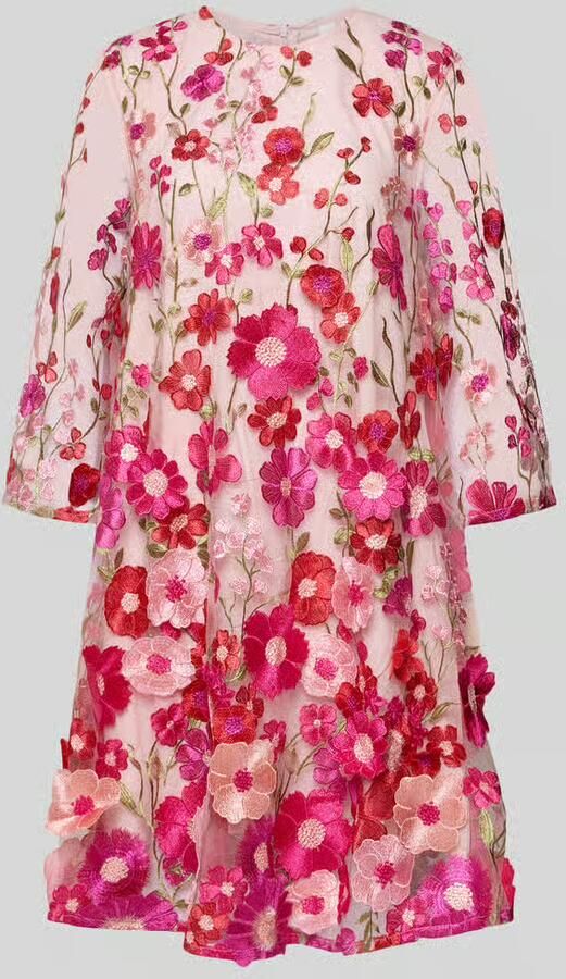 YAS Knielange cocktailjurk met stitchings model 'FLOWERING' - Foto 2