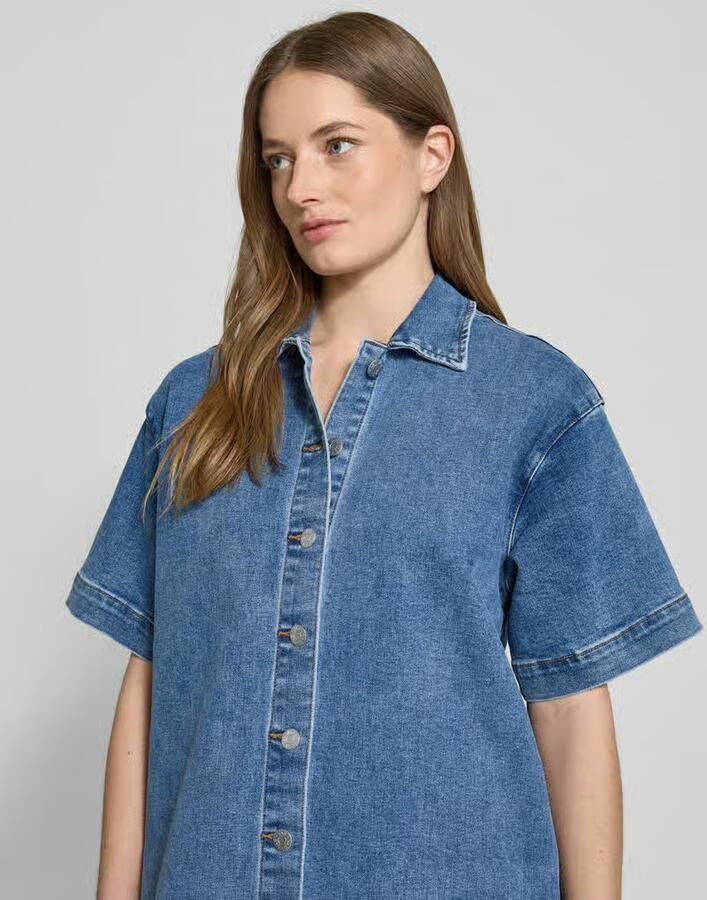 YAS Knielange jeansjurk met doorknoopsluiting model 'ELSA' - Foto 2