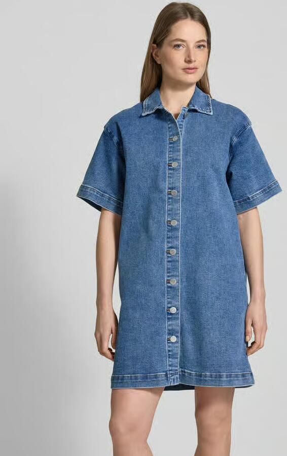 YAS Knielange jeansjurk met doorknoopsluiting model 'ELSA' - Foto 4