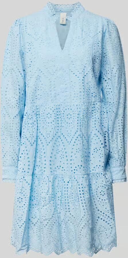 YAS Knielange jurk met broderie anglaise model 'Holi'