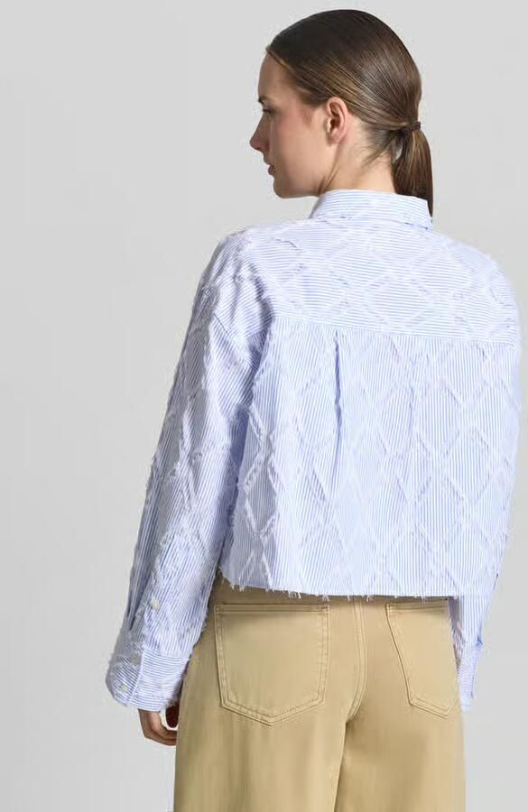 YAS Korte overhemdblouse van katoenmix model 'Leo' - Foto 2