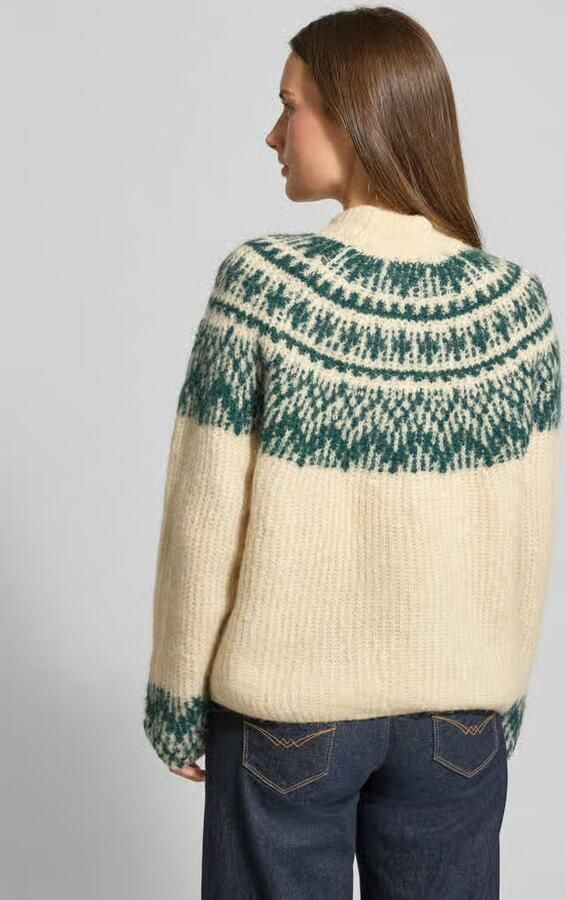 YAS Loose fit gebreide pullover met opstaande kraag model ' LIRI'