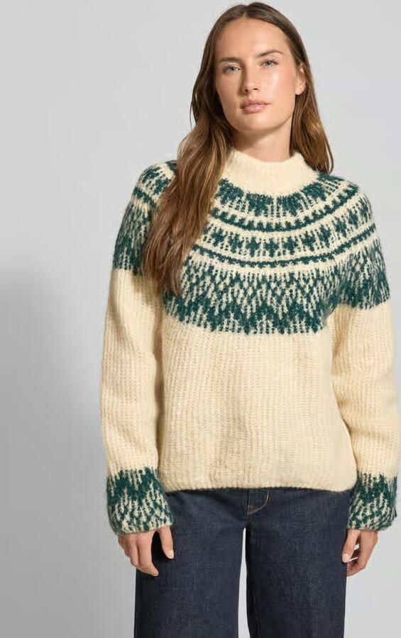 YAS Loose fit gebreide pullover met opstaande kraag model ' LIRI' - Foto 2