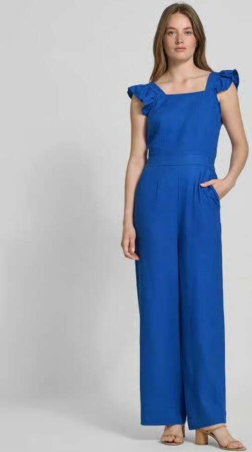 YAS Loose fit jumpsuit van een mix van viscose en linnen model 'ISMA' - Foto 3
