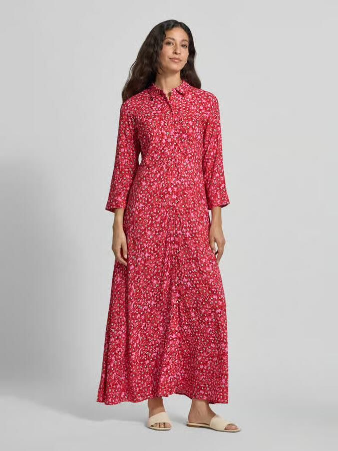 YAS Overhemdjurk van viscose met knoopsluiting model 'SAVANNA' - Foto 4