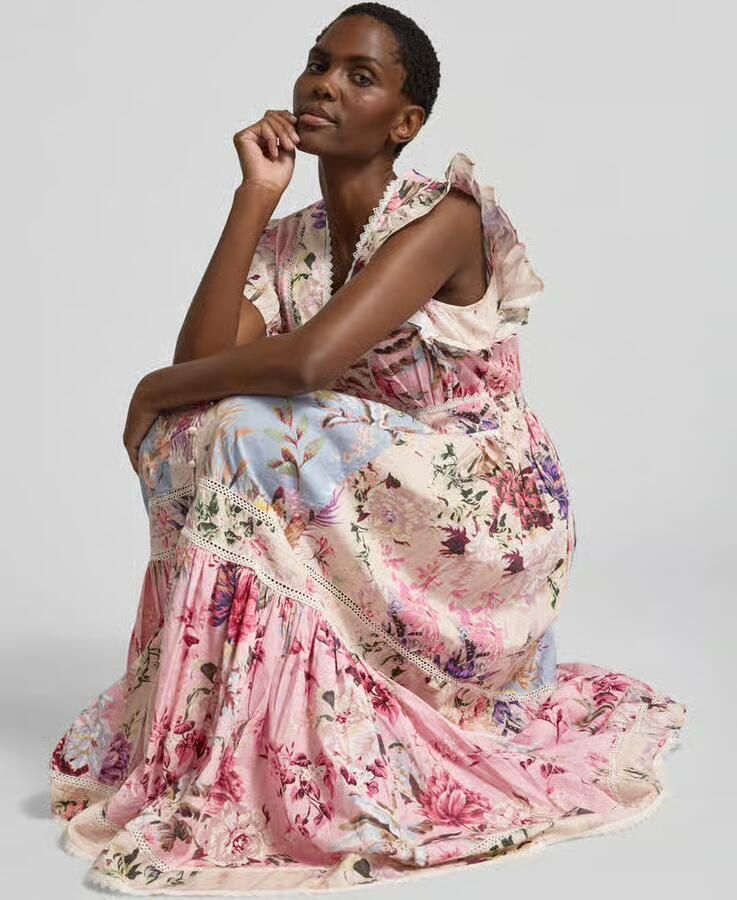 YAS maxi-jurk met knoopsluiting model 'MESSA'